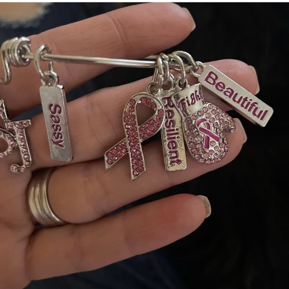 Sassy Jones Breast Cancer Awareness charm bracelet - Picture 5 of 5